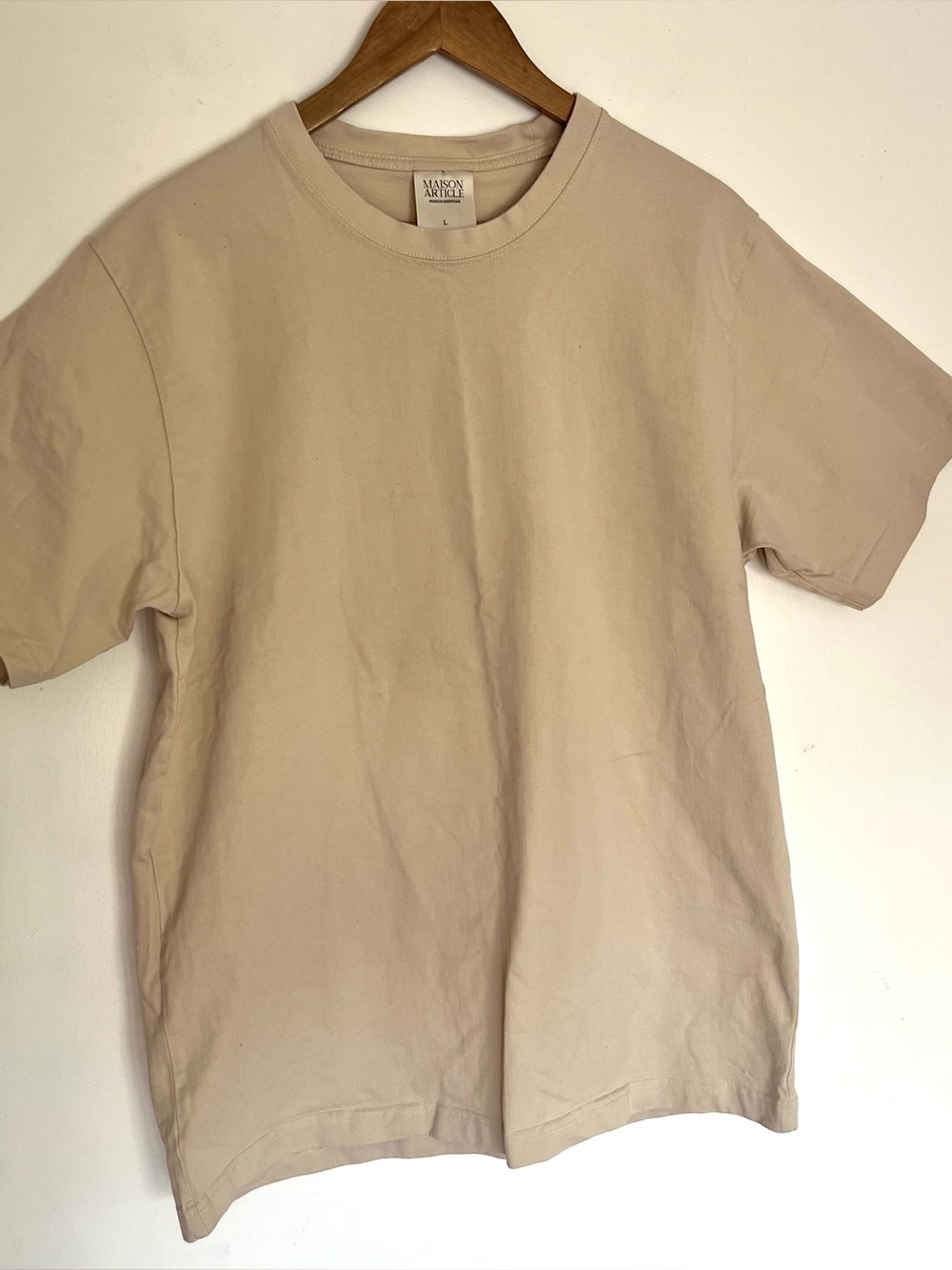Vintage thick tan 100% cotton t-shirt